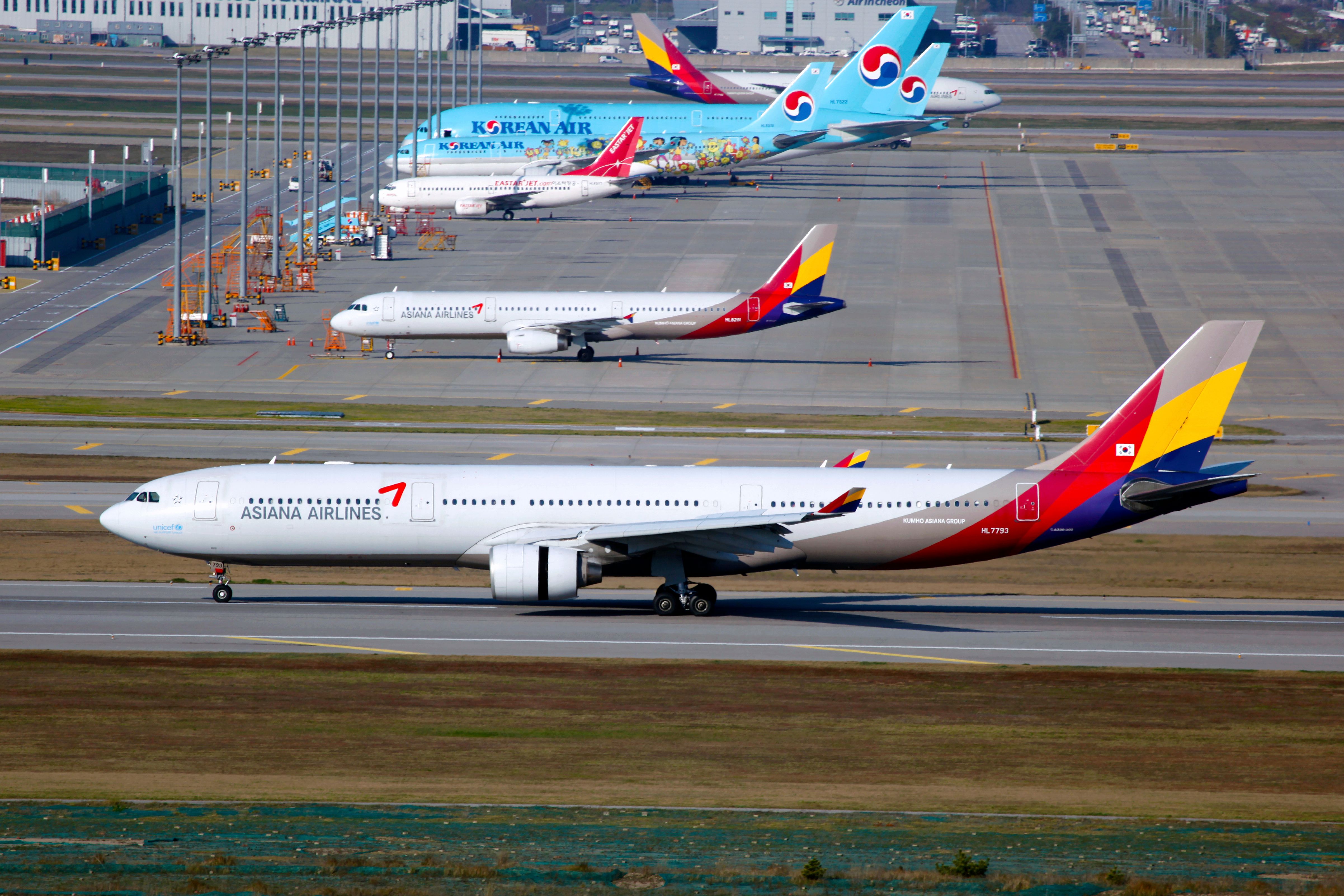Asiana Airlines und Korean Airlines
