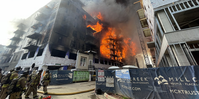 Feuer auf der Baustelle in Charlotte