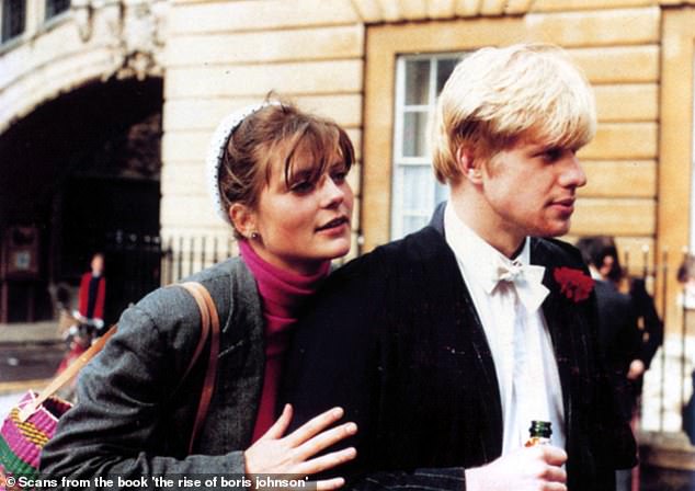 Boris Johnson und Allegra Mostyn-Owen, zusammen abgebildet im Jahr 1987. Sie ließen sich sechs Jahre später scheiden, nachdem er eine Affäre hatte
