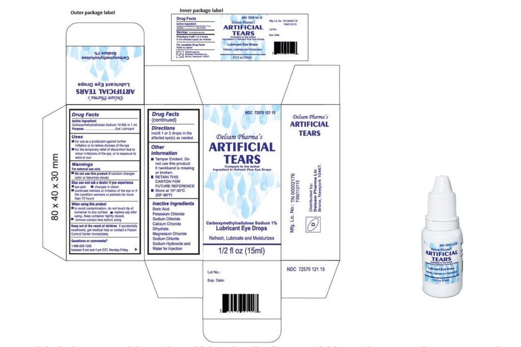 Augentropfenprodukt „Artificial Tears“, vertrieben von Delsam Pharma