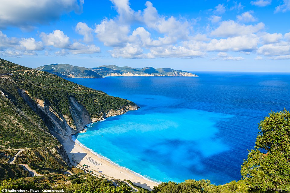 MYRTOS BAY, KEFALONIA ISLAND, GREECE: Nestled within the dramatic marble cliffs overlooking the azure waters of the Myrtos Gulf, this magnificent beach was awarded a Tripadvisor Travellers' Choice 2022 award. We found a direct easyJet flight for £27 in August from Edinburgh to Kefalonia International Airport, which is a 45-minute drive from the beach
