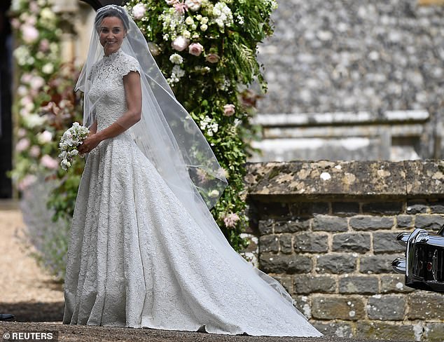 Pippa was a vision on her magical wedding  day in her gorgeous bespoke white lace gown
