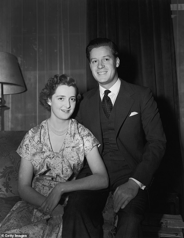 Charles' parents John Spencer and Frances Roche were married in 1954 (pictured the day before their wedding)