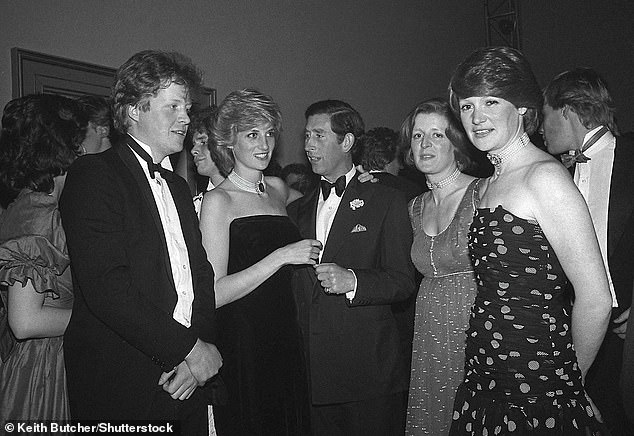 Charles was pictured with Diana, Prince Charles and his sisters Sarah McCorquodale and Lady Jane Fellowes for his 21st birthday