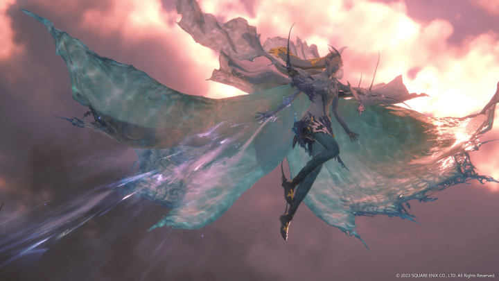 Shiva schwebt in Final Fantasy XVI in der Luft.