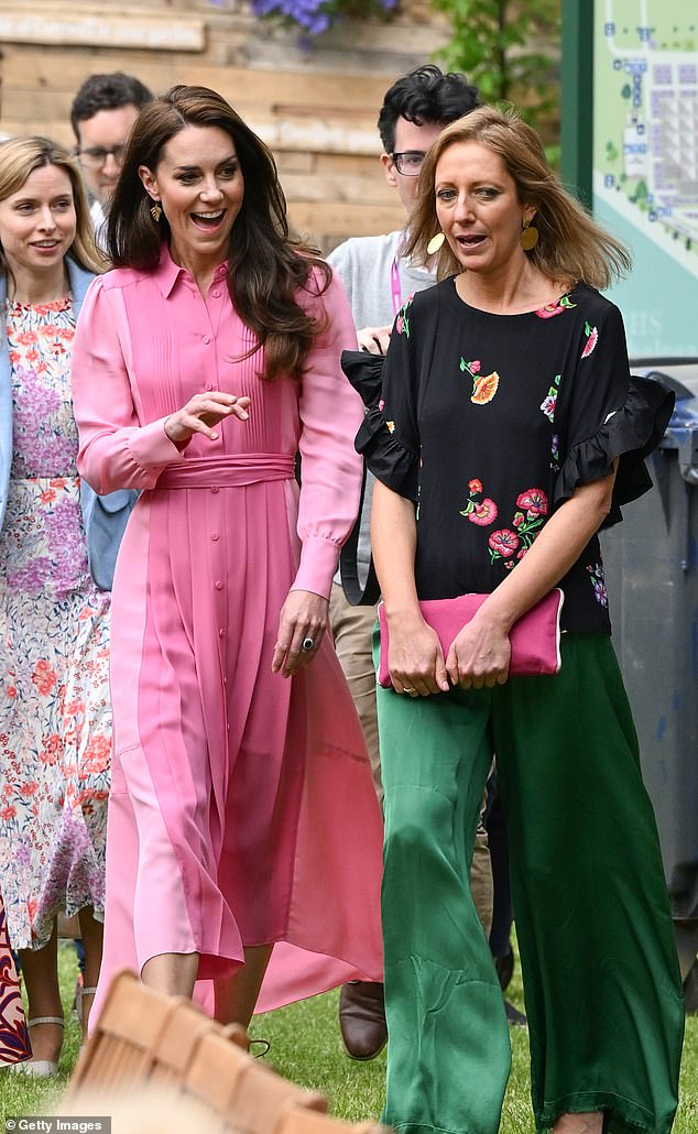 As she arrived at the Chelsea Flower Show in a surprise appearance, the Princess of Wales appeared to catch someone's eye and say hello