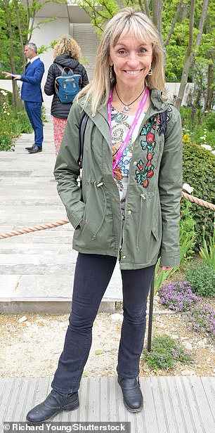 Michaela Strachan (pictured) and Caroline Quentin join the celebrities at today's Chelsea Flower Show event