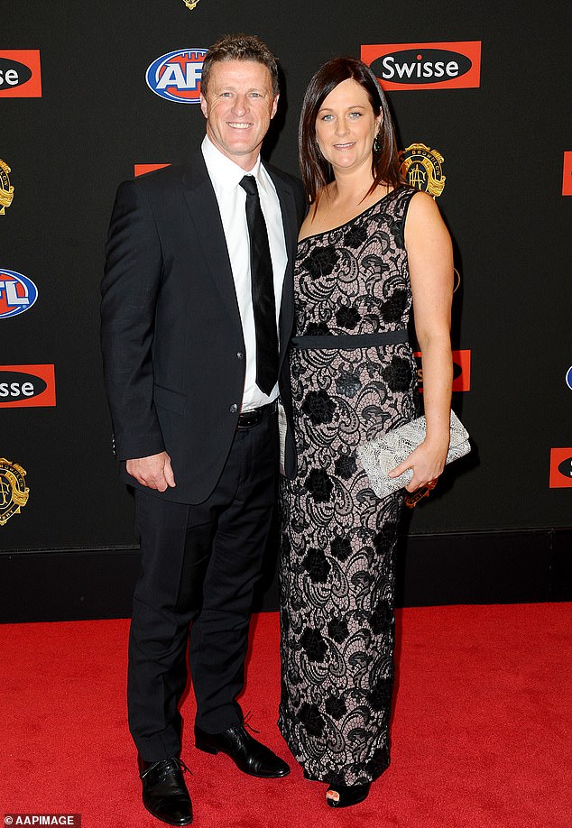 The 50-year-old also praised his children and ex-wife Danielle (pictured together at the 2014 Brownlow Medal) after the pair split in 2020