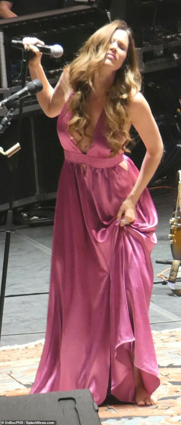 Hypnotic: You Had Me singer Joss Stone, 36, gave an enigmatic performance at the event wearing a plunging pink gown