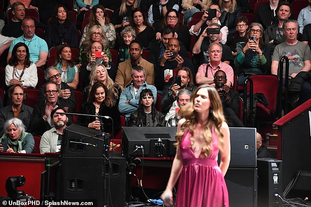 Adoring fans: Fans were pictured enjoying Stone's performance
