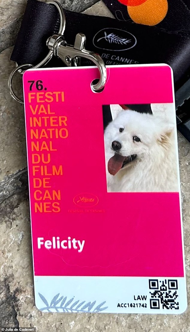 Das Festival stellte Felicity ihren eigenen Pass für die Veranstaltung zur Verfügung, der ihr Zugang zu einer Reihe exklusiver Partys, Vorführungen und Veranstaltungen verschaffte.