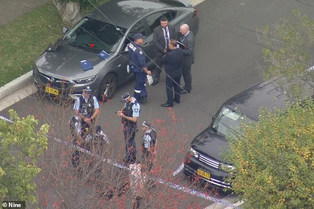 Dutzende Polizisten sind vor Ort und untersuchen den kritischen Vorfall an Sydneys Nordküste