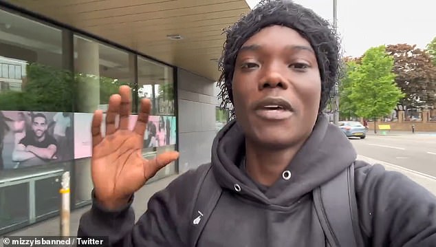 The 18-year-old tearaway, whose real name is Bacari-Bronze O'Garro, was filmed on Friday morning being detained by a plain-clothes officer on the roof of a building. He is pictured in a video on Thursday