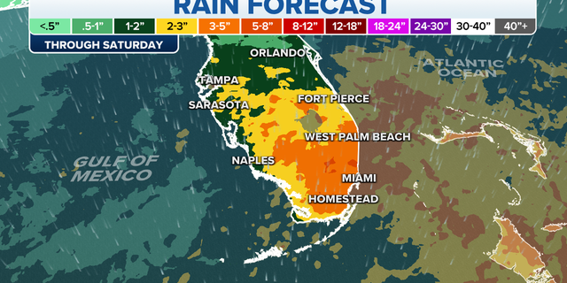 Regenvorhersage für Florida