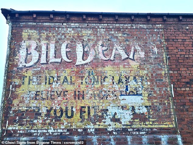 'Bile Beans' were a 'cure all' brand of pills targeting everything from indigestion to pimples, Lucy reveals. This sign was discovered in Walkden, Lancashire