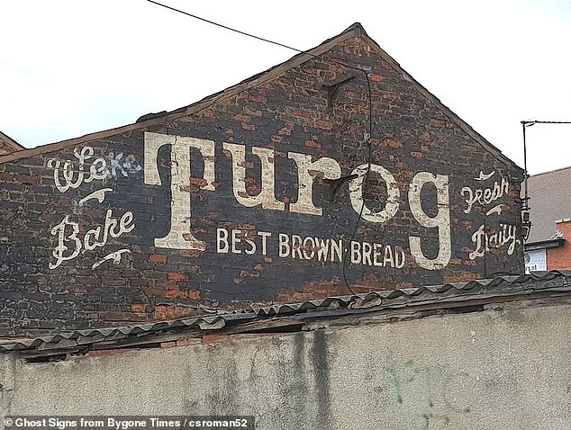 'Turog' was a brand of flour used to make brown bread, Lucy reveals. This sign was found in Irlam, Manchester