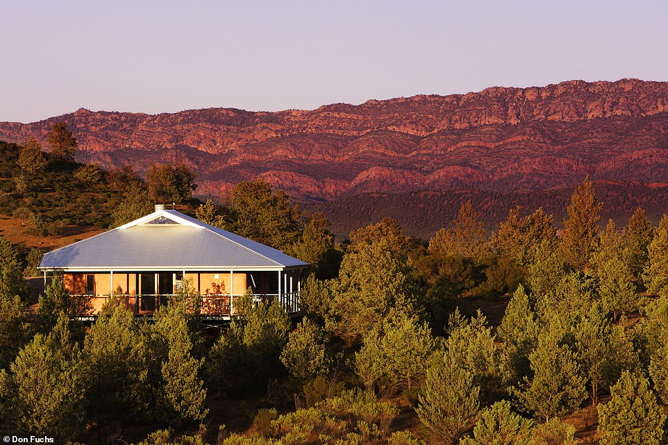 RAWNSLEY PARK STATION RETREAT, IKARA-FLINDERS RANGES NATIONAL PARK, SOUTH AUSTRALIA: This remote retreat overlooks the southern side of Wilpena Pound - a spectacular natural amphitheatre of mountains that lies in the heart of the Ikara-Flinders Ranges National Park in the Outback. Take your pick from a range of accommodation options within the retreat, which is comprised of a private homestead, luxury villas and a caravan park. The retreat can also arrange a 'heli-camping' experience that includes a helicopter ride over the park and a night spent camping under the stars. Make sure to keep your eyes peeled for kangaroos and emus throughout your stay. Visit rawnsleypark.com.au