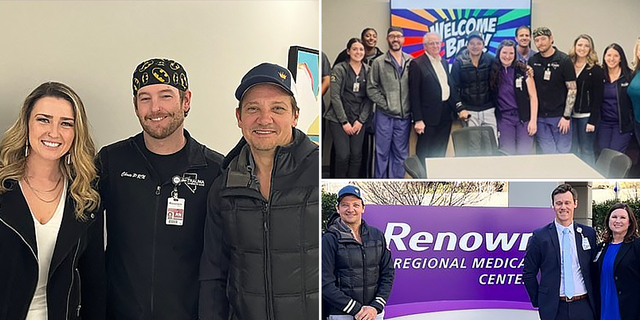 Jeremy Renner besuchte Krankenhauspersonal, das ihm nach einem Schneepflugunfall das Leben gerettet hatte