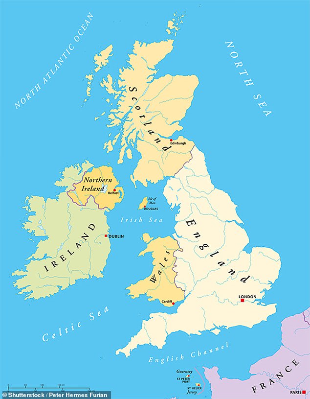 Großbritannien besteht aus England, Schottland und Wales, während die Insel Irland Nordirland und die Republik Irland umfasst