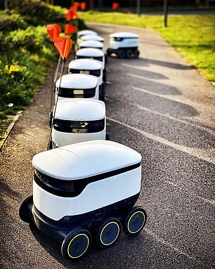 Oben abgebildete Roboter in Milton Keynes