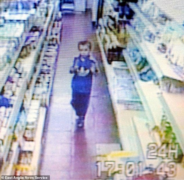 Daniel pictured on CCTV in his local shop shortly before he disappeared
