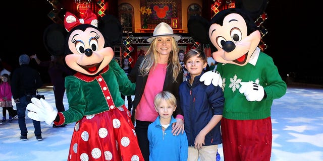 Anne Heche mit ihren Söhnen bei Disney on Ice im Jahr 2014