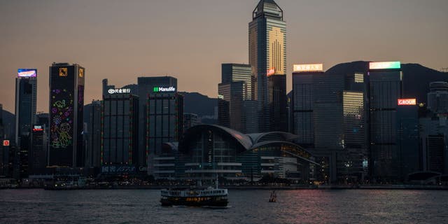 Skyline von Hongkong, China
