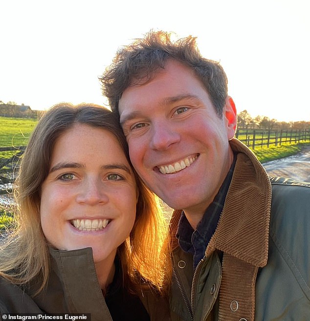 Eugenie and Jack, 36, began dating in 2011 and confirmed their relationship in an appearance at Royal Ascot that year. Pictured in a post from 2022
