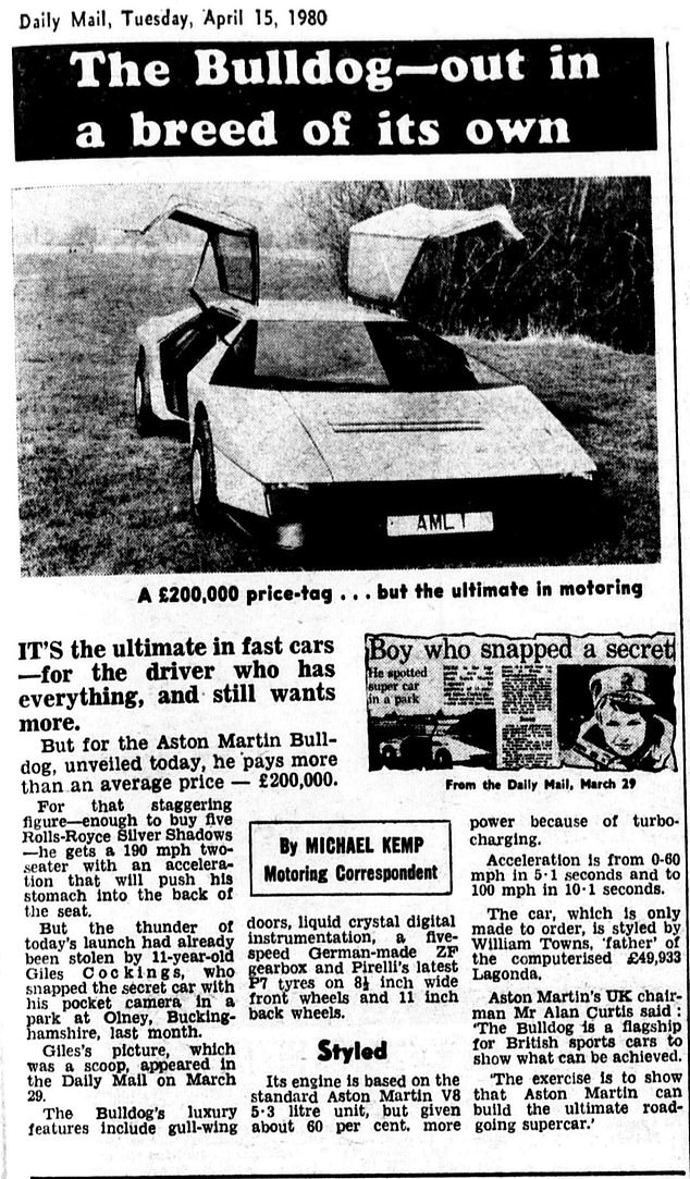 Die Daily Mail berichtete über das Auto, als es erstmals hergestellt wurde, und enthüllte, dass es die Käufer unglaubliche 200.000 Pfund gekostet hätte – nach heutigem Geld mehr als 800.000 Pfund