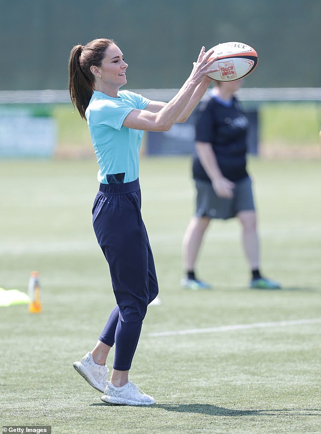 Great catch! Princess Kate demonstrated her incredibly fast reactions as she carried out the drills