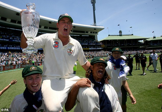 Warne paid out of his own pocket for former team-mate Andrew Symonds (second right) to work with the Spirit as a fielding coach