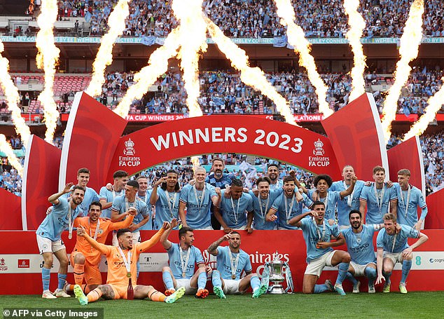The second leg of the Treble was completed last weekend when City beat rivals Manchester United to win the FA Cup final