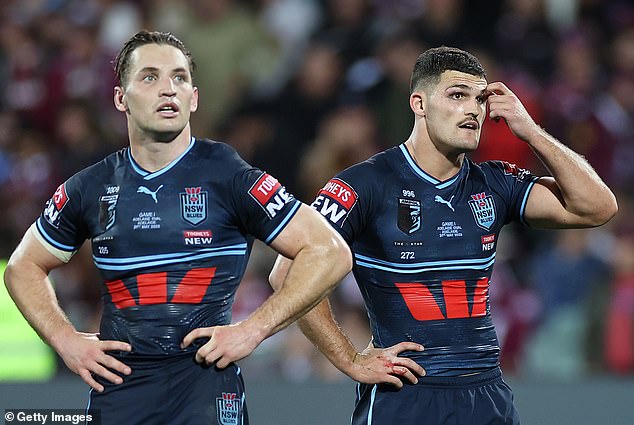 The Blues were stunned in game one and making matters worse for them, Nathan Cleary (right) has been ruled out with a hamstring injury
