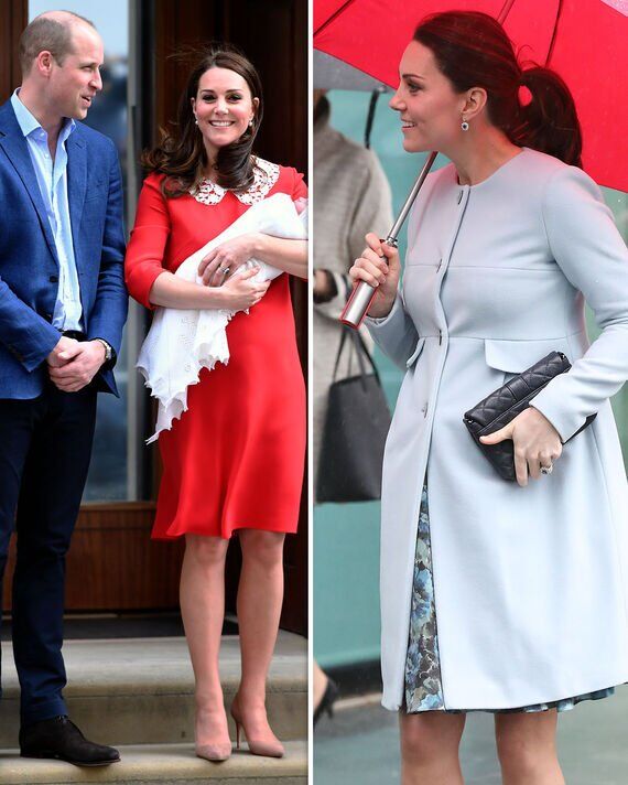 Prinzessin Kate und William mit Baby Louis im Jahr 2018, Kate schwanger mit Louis im Jahr 2018