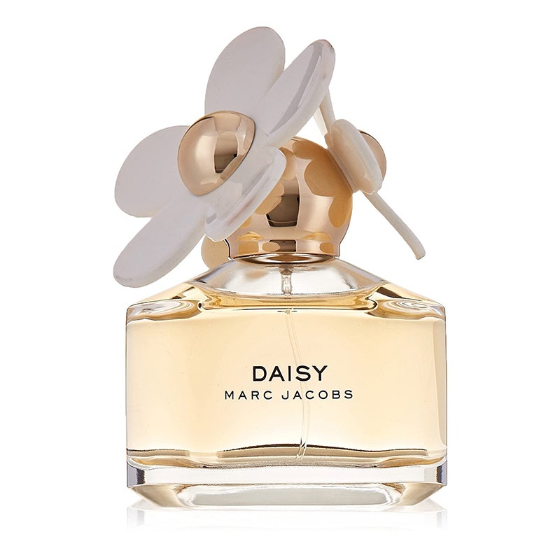 Eine Parfümflasche des Marc Jacobs Daisy Eau de Toilette auf weißem Hintergrund