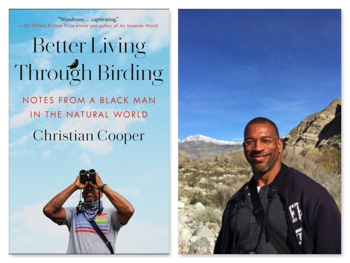 Christian Cooper und sein Cover "Besseres Leben durch Vogelbeobachtung" Buch