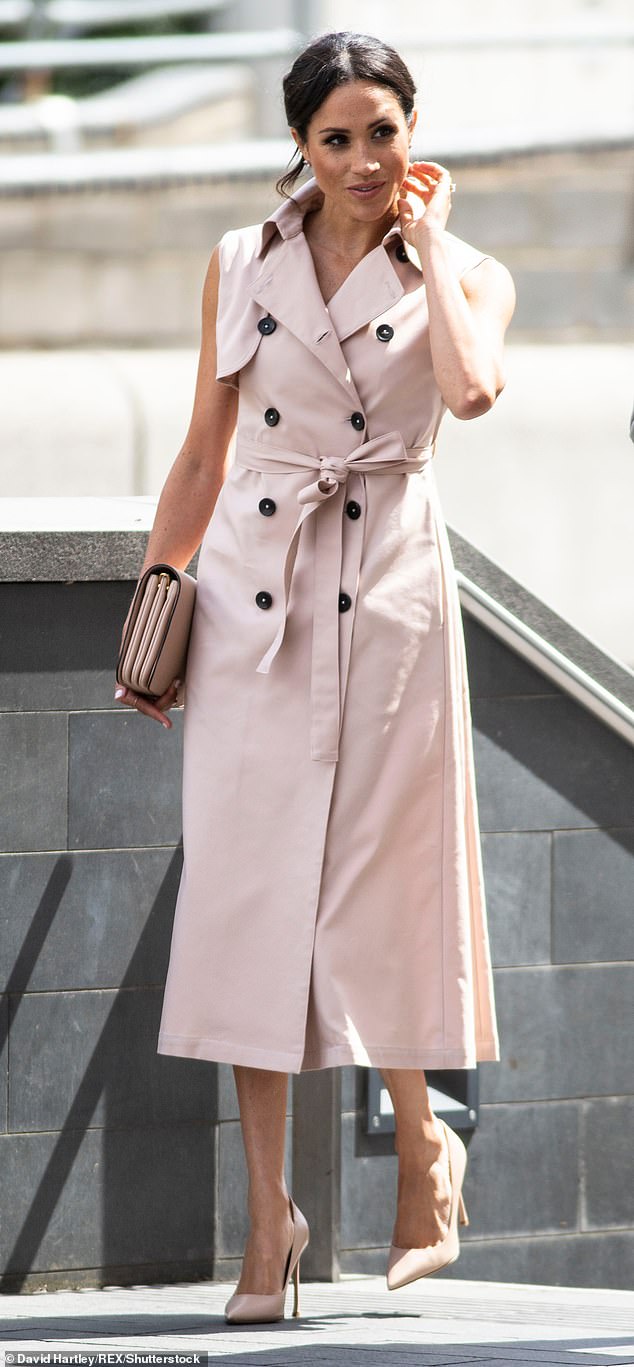 Meghan, Duchess of Sussex, in Dior at the Nelson Mandela Centenary Launch in 2018