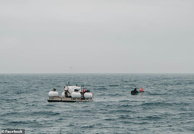 Ein von Hamish Hardings Firma geteiltes Foto vom Stapellauf des U-Boots am Sonntag