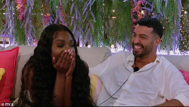 Sweet:Whitney was the first to declare she had a crush on Medhi, while he admitted to feeling the same before leaning in for their very first kiss