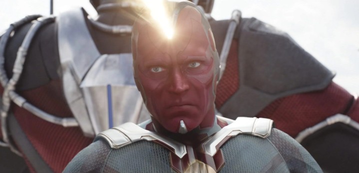 Vision feuert seinen Laserstrahl in Captain America: Civil War ab.