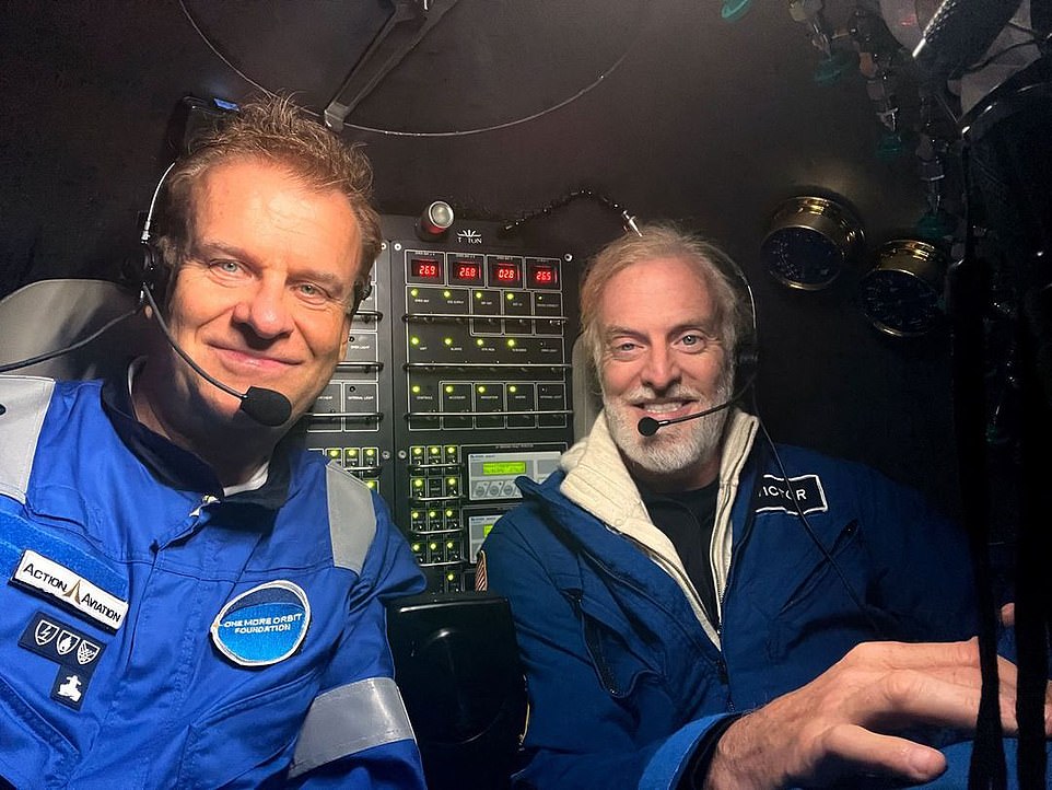 British billionaire Hamish Harding (left) is one of the five men who went missing on the OceanGate tourist submersible on Sunday