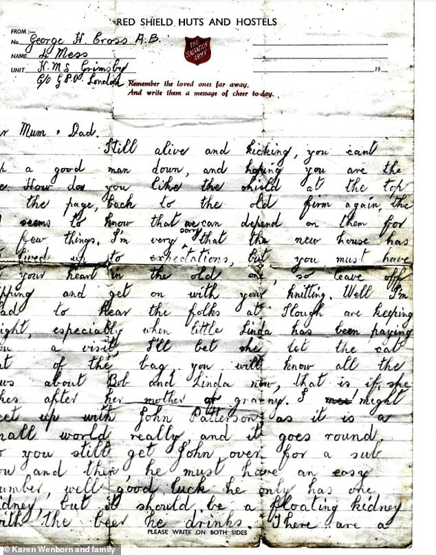 „Immer noch am Leben und munter“: Brief, den der fähige Seemann George Henry Cross kurz vor seinem Triumph an seine Eltern schickte, um zu sagen, wie gut es ihm ginge und dass er sie bald wiedersehen würde