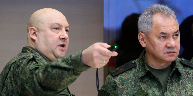 Der oberste russische Militargen.  Sergej Surowikin und der russische Verteidigungsminister Sergej Schoigu
