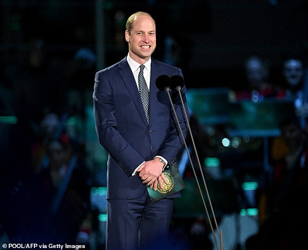 Im Bild: Prinz William hielt während des Krönungskonzerts eine bewegende Rede und sagte, die königliche Familie sei „so stolz“ auf König Charles