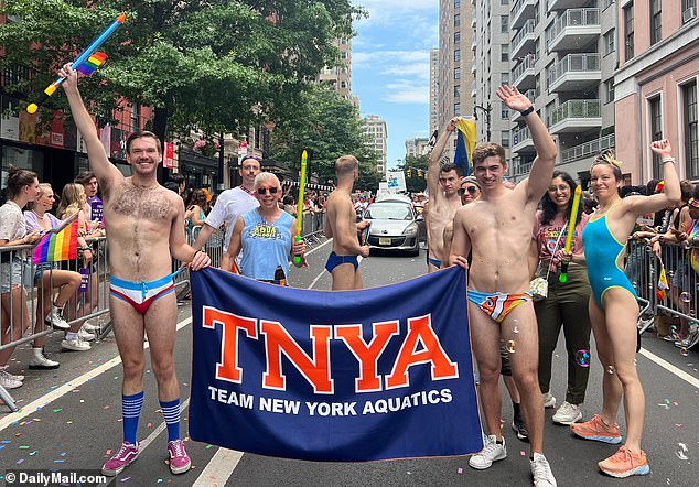 Various New York agencies also attended the event - proudly making their presence known as they marched from Fifth Avenue, through Greenwich Village, toward Chelsea