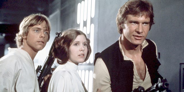 Carrie Fisher, Mark Hamill und Harrison Ford