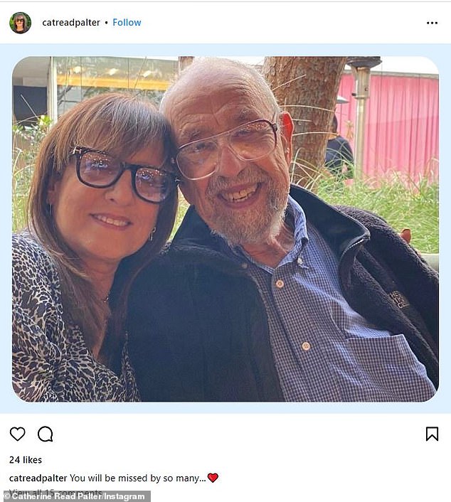 „So viele werden Sie vermissen“: Palter hinterlässt seine Tochter Catherine Read Palter (links) aus seiner 64-jährigen Ehe mit der LA Law-Schauspielerin Nancy Vawter, die 2020 verstorben ist