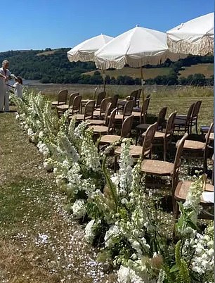 Das Paar heiratete in einer stillen Zeremonie im Wert von 20.000 Pfund, an der nur wenige enge Familienangehörige und Freunde teilnahmen.  Abgebildet ist der Veranstaltungsort in Devon