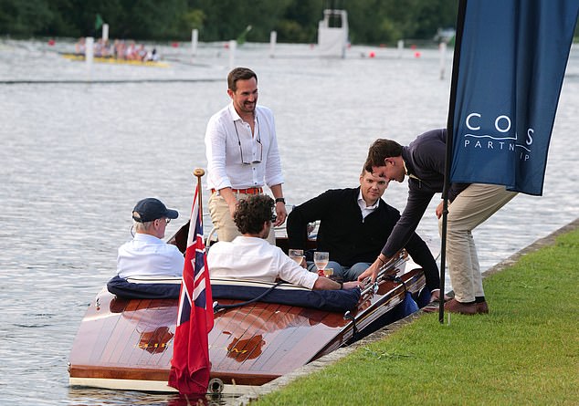 Some racegoers took to the water in their own boats to enjoy a refreshing glass of rose