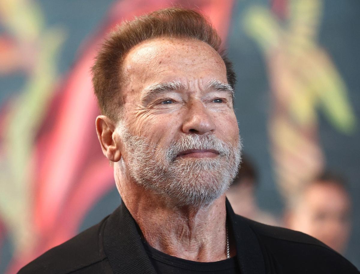 Arnold Schwarzenegger nimmt an einer Veranstaltung teil, bei der die Fertigstellung eines 4 Hektar großen Solardachs auf der Forschungs- und Entwicklungsanlage von AltaSea im Hafen von Los Angeles gefeiert wird.